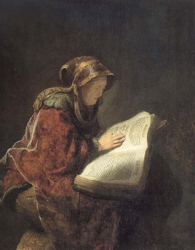 Rembrandt van rijn The Prophetess Anna oil painting picture